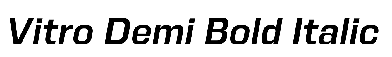 Vitro Demi Bold Italic